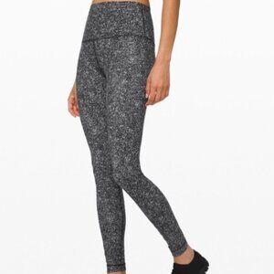 Lululemon Black and White Speckled High Rise Leggings